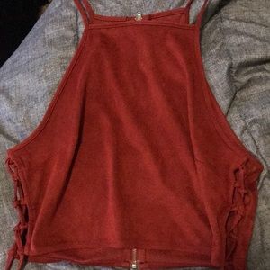 Burnt orange crop top